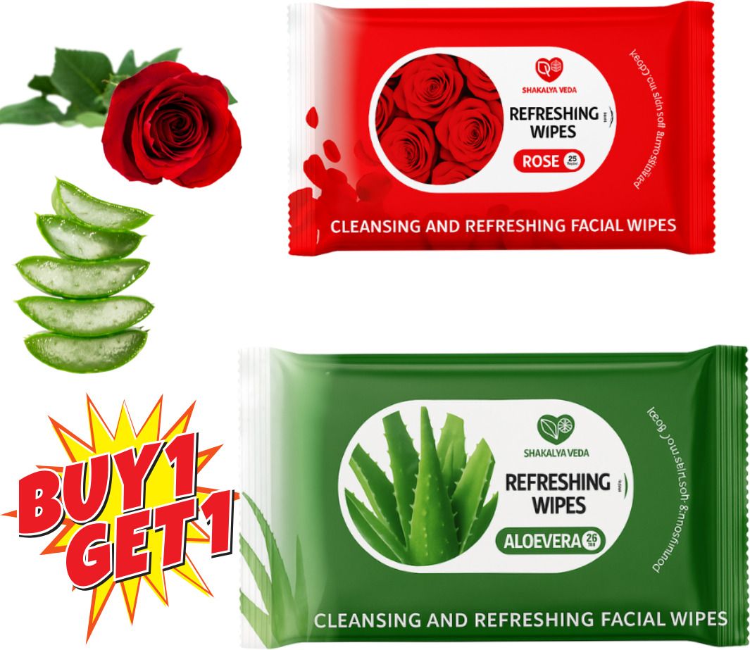 shakalyaveda Everyday Face Wipes Pack | Aloe Vera + Rose-picture-16