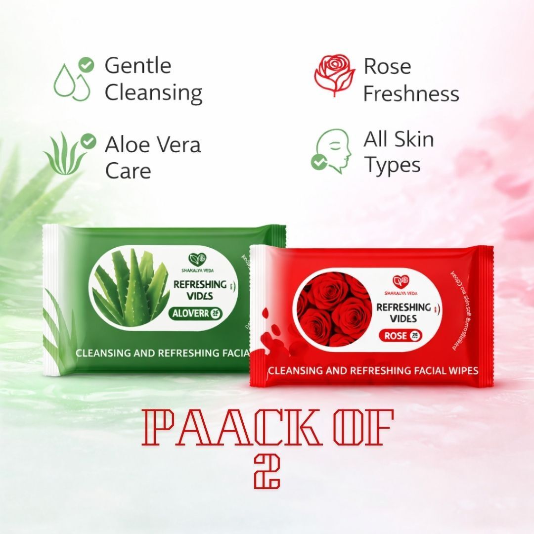 shakalyaveda Facial Wet Wipes Combo | Cleansing & Refreshing Face Wipes-picture-25