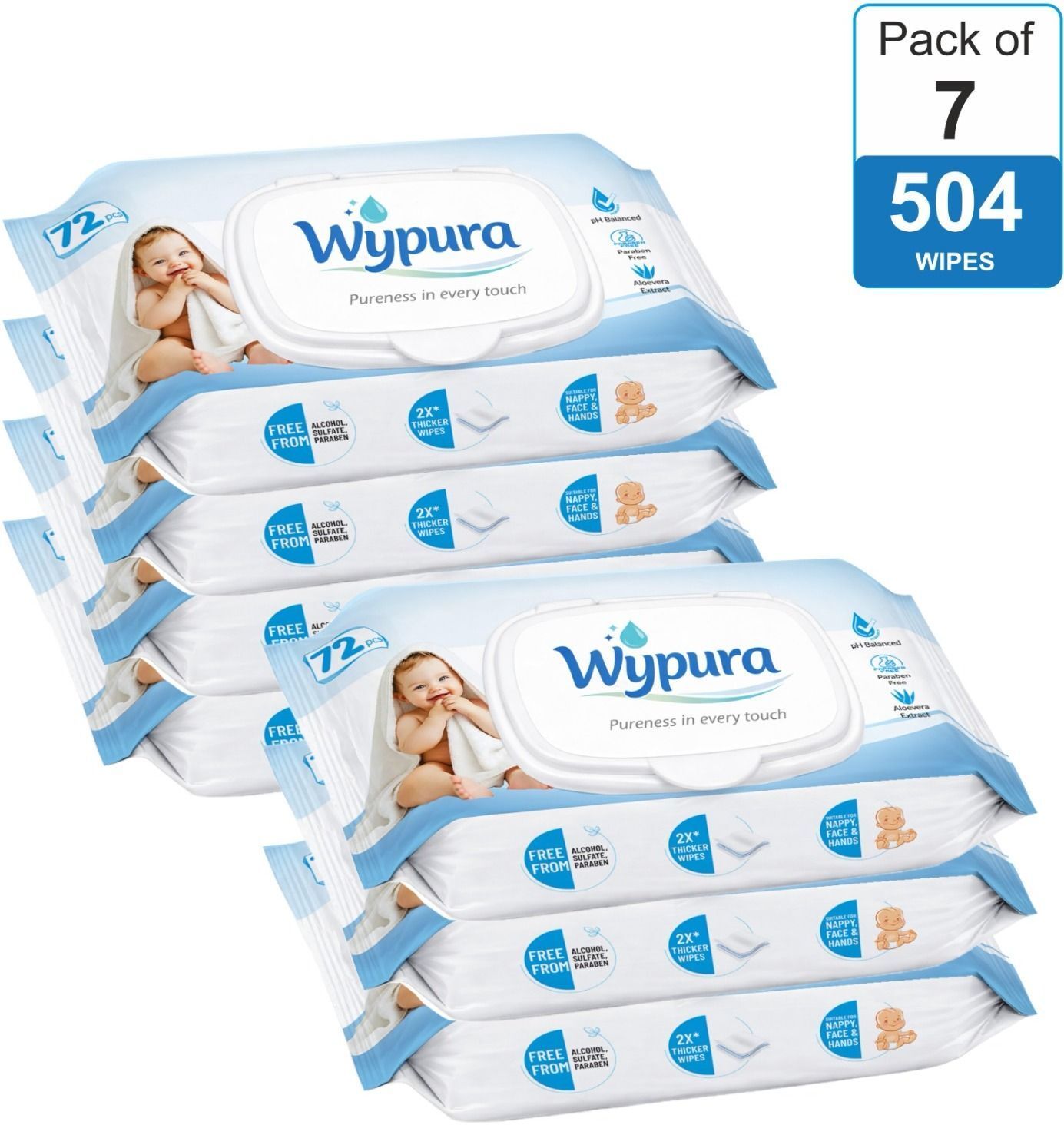 Paraben Free Baby Wet Wipes with Lid ,504 Wipes-image-45
