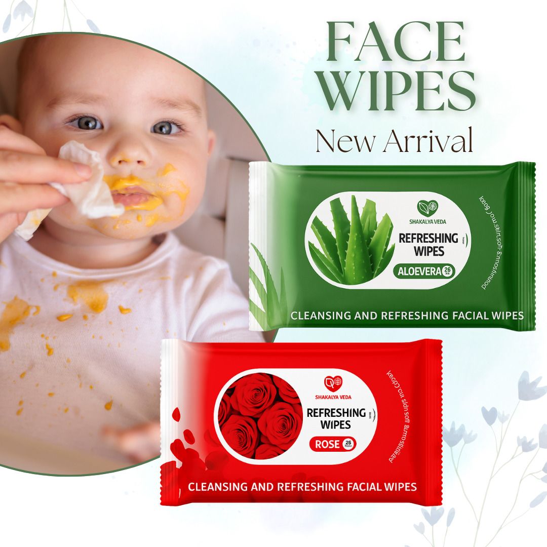 shakalyaveda Soft Facial Cleansing Wipes | Aloe Vera & Rose | Combo Pack-picture-35