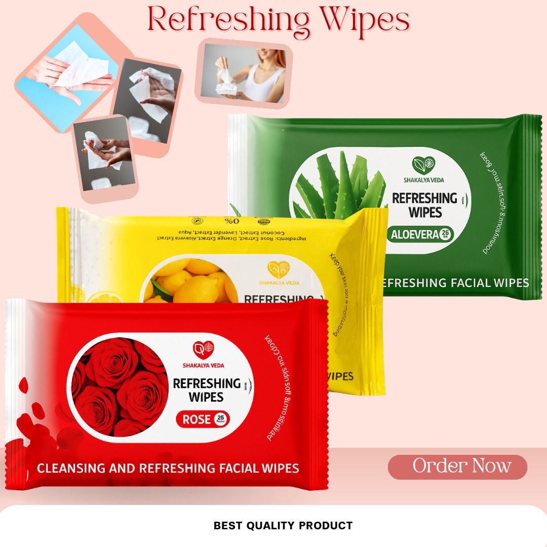 shakalyaveda Refreshing Face Wipes Pack of 3 | Daily Skin Cleansing-picture-27