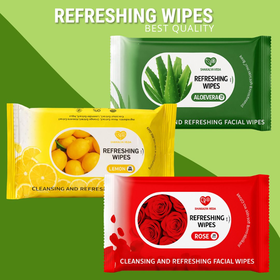 shakalyaveda Wet Facial Tissues Pack of 3 | Quick Face Cleansing-picture-23