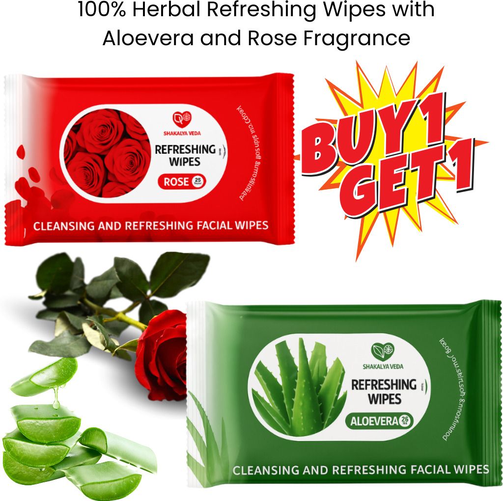 shakalyaveda Face Wipes Value Pack | Rose & Aloe Vera-picture-16