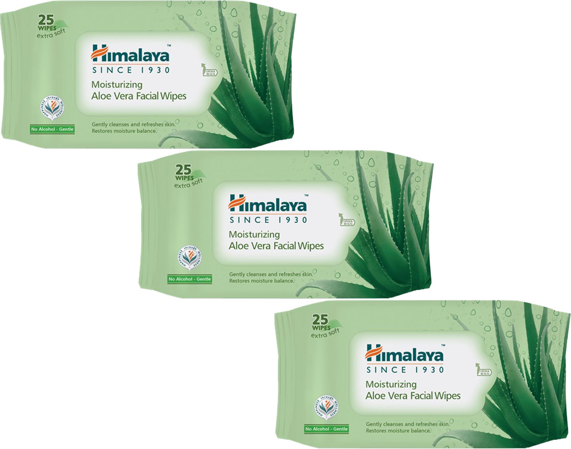 himalaya MOISTU ALOE VERA FACIAL WIPES 25'S (PACK OF 3)-picture-35