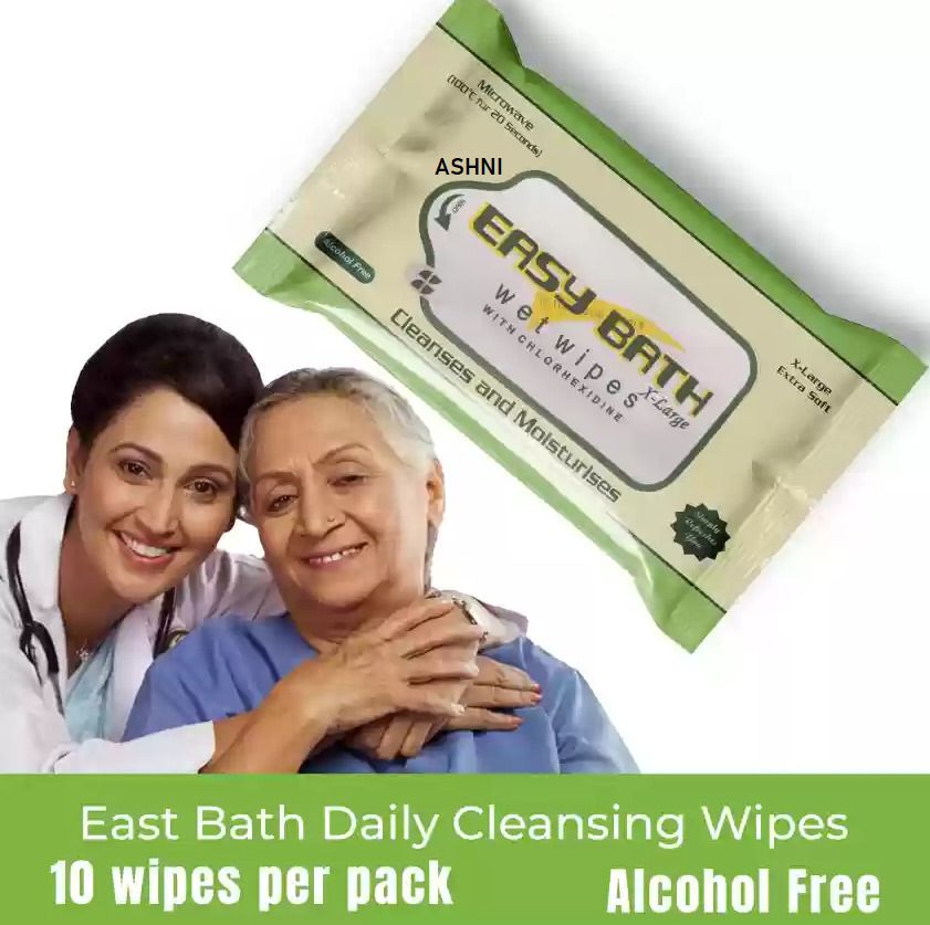 ashni Easybath Wet Wipes Towel For Cleaning size32cm x 32cm 30pcs-picture-19