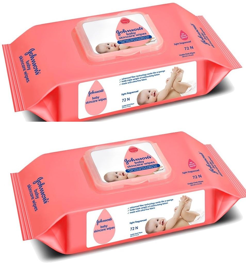 johnson's Baby Wet Wipes 2x72 Wipes | Alcohol & Soap Free | Prevents Rashes & Redness-picture-42