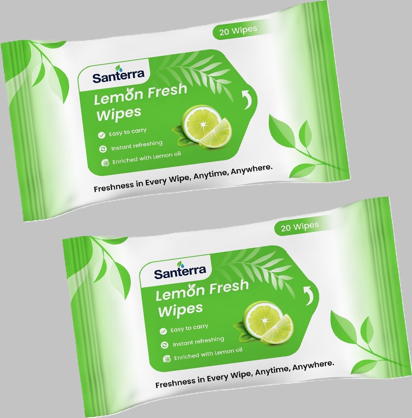 santerra Skin Cleaning Wet Wipes with Lemon & Mint Refreshing Facial Wipes Pack of 2-picture-24