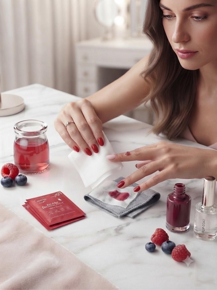 wetwisk Berry Bliss Nail Polish Remover Wipes (Pack of 50)-picture-48