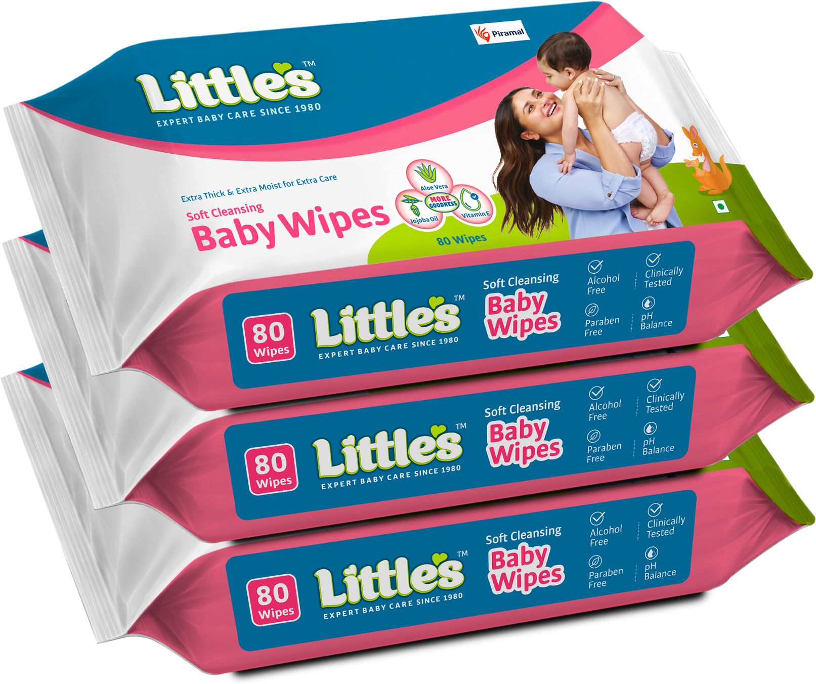 little's Soft Cleansing Baby Wipes with Aloe Vera, Jojoba Oil and Vitamin E-picture-4