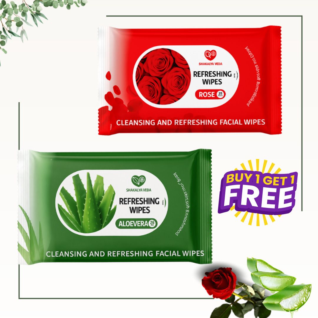 shakalyaveda Face Cleaning Wipes | Aloe Vera & Rose Twin Pack-picture-10