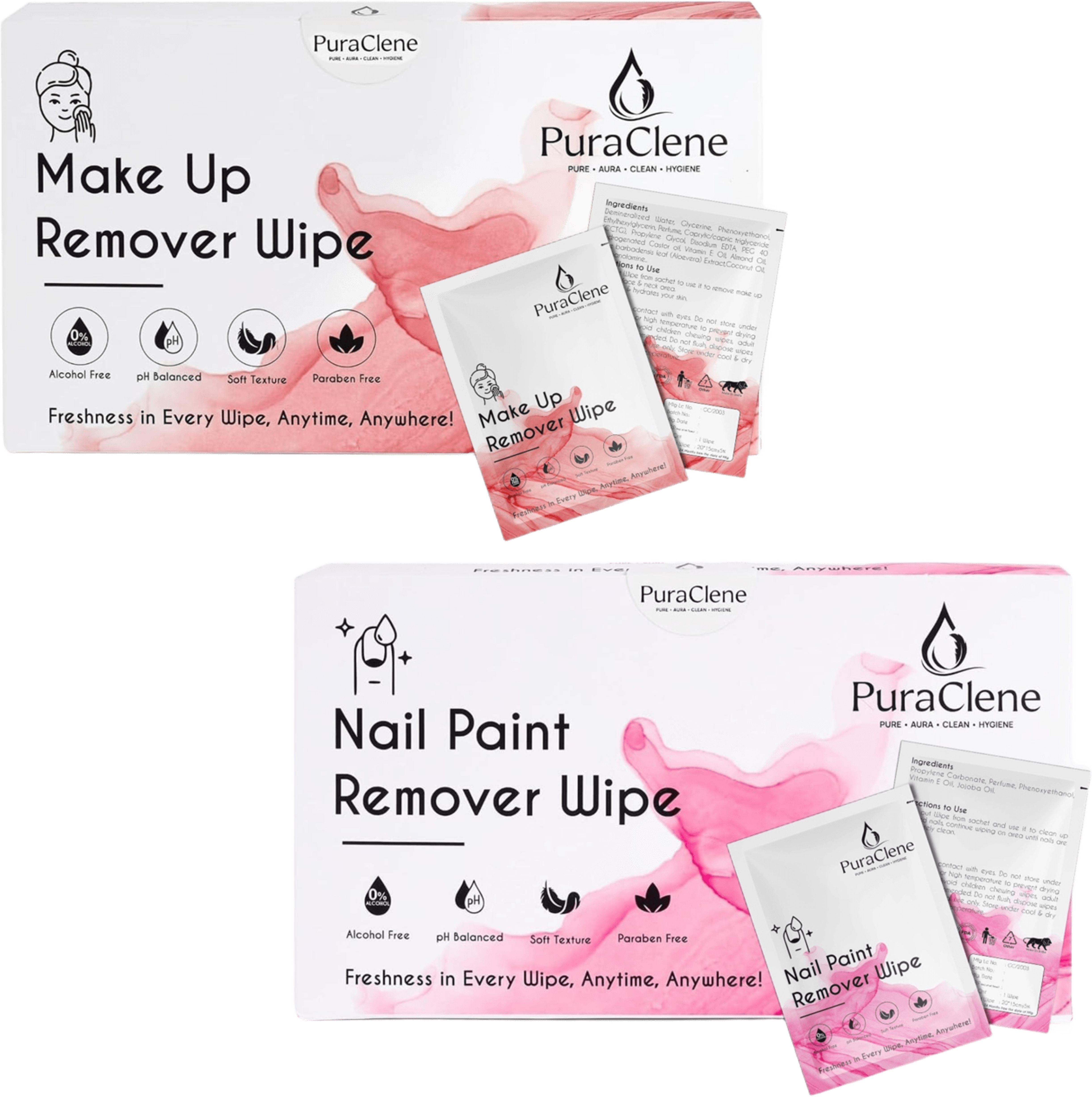 Makeup & Nail Paint Remover Wipes | Alcohol Free, pH Balanced, Soft Texture-image-33