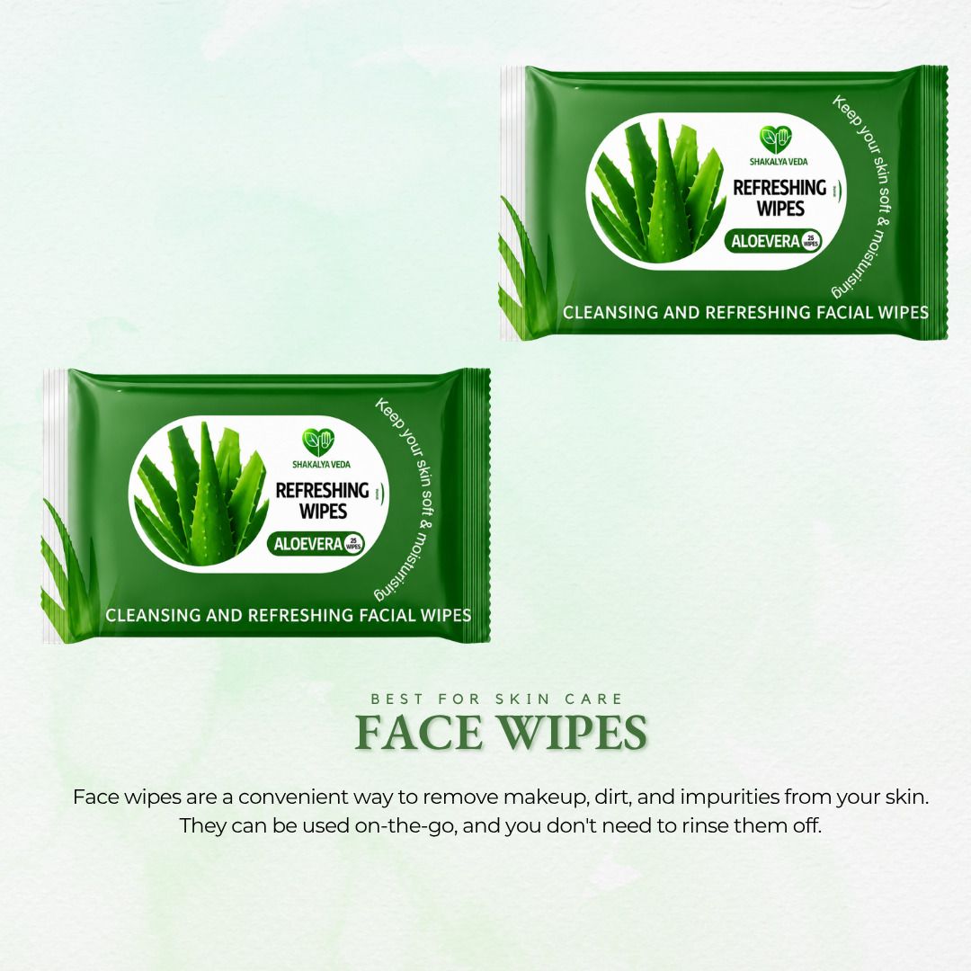 shakalyaveda Facial Wet Wipes Aloe Vera | Face Cleaning & Refreshing Wipes | Daily Care-picture-2