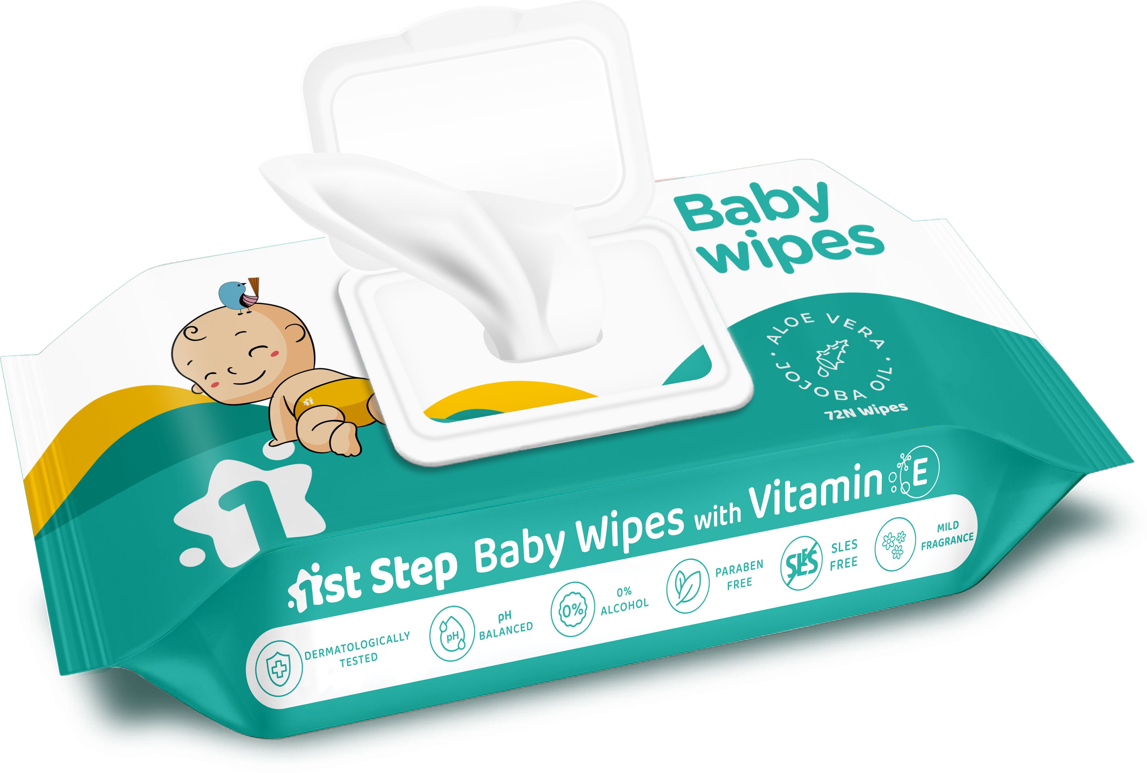 1st step Baby Wet Wipes With Lid Enriched With Aloe-Vera And Jojoba Oil(Pack of 1)-picture-22