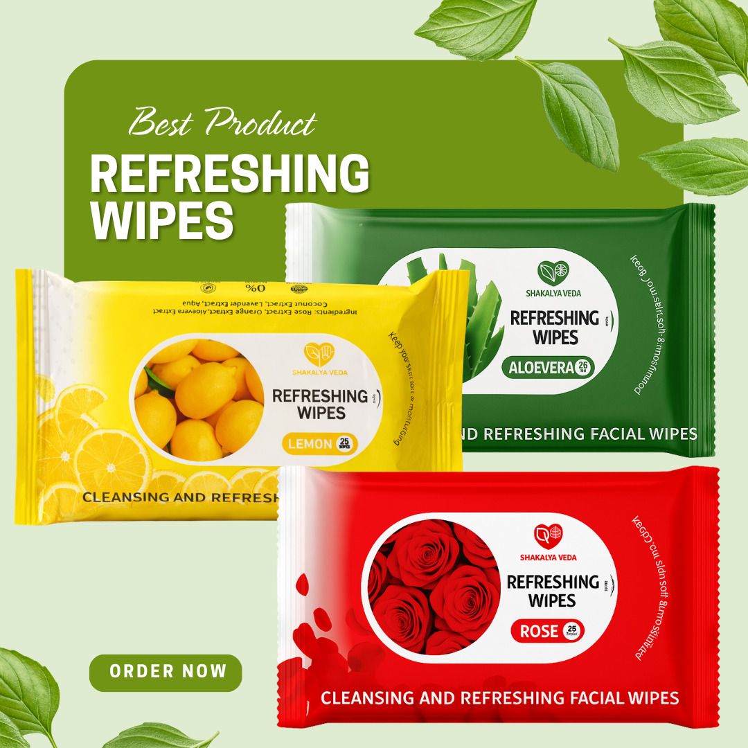 shakalyaveda Rose Aloe Vera Lemon Face Wipes Pack of 3 | Soft Facial-picture-32