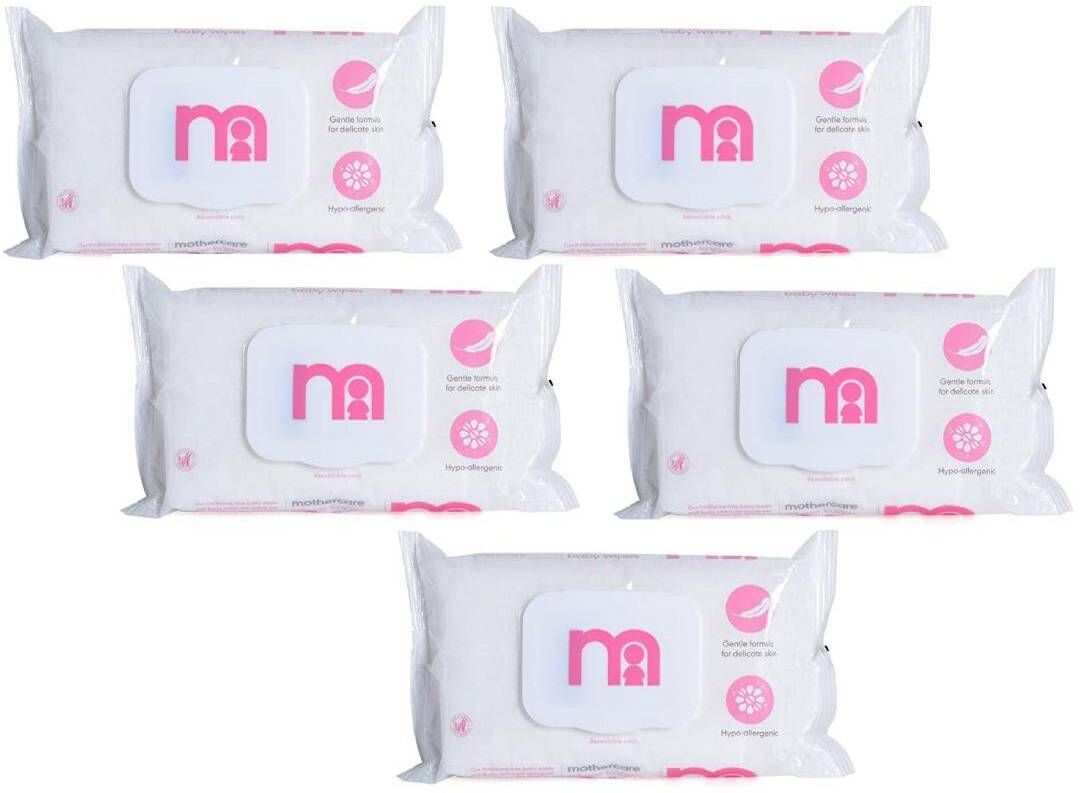 mothercare Non-Fragrance Wipes, 60 Pieces Per Pack (Pack of 5)-picture-18