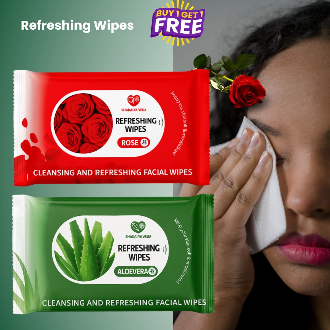 shakalyaveda Facial Wet Wipes Combo | Cleansing & Refreshing Face Wipes-picture-7