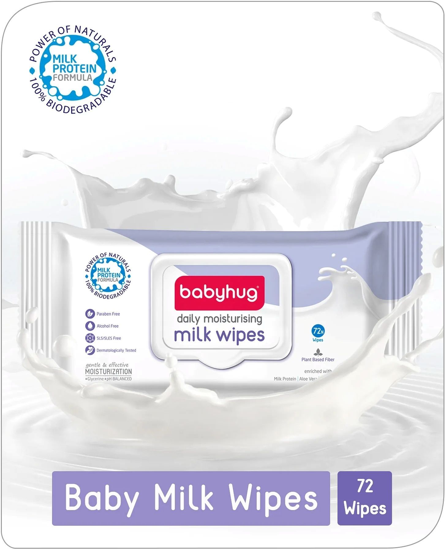 Baby Premium Wet Wipes 72 Count | Aloe Vera & Milk Protein |-image-41