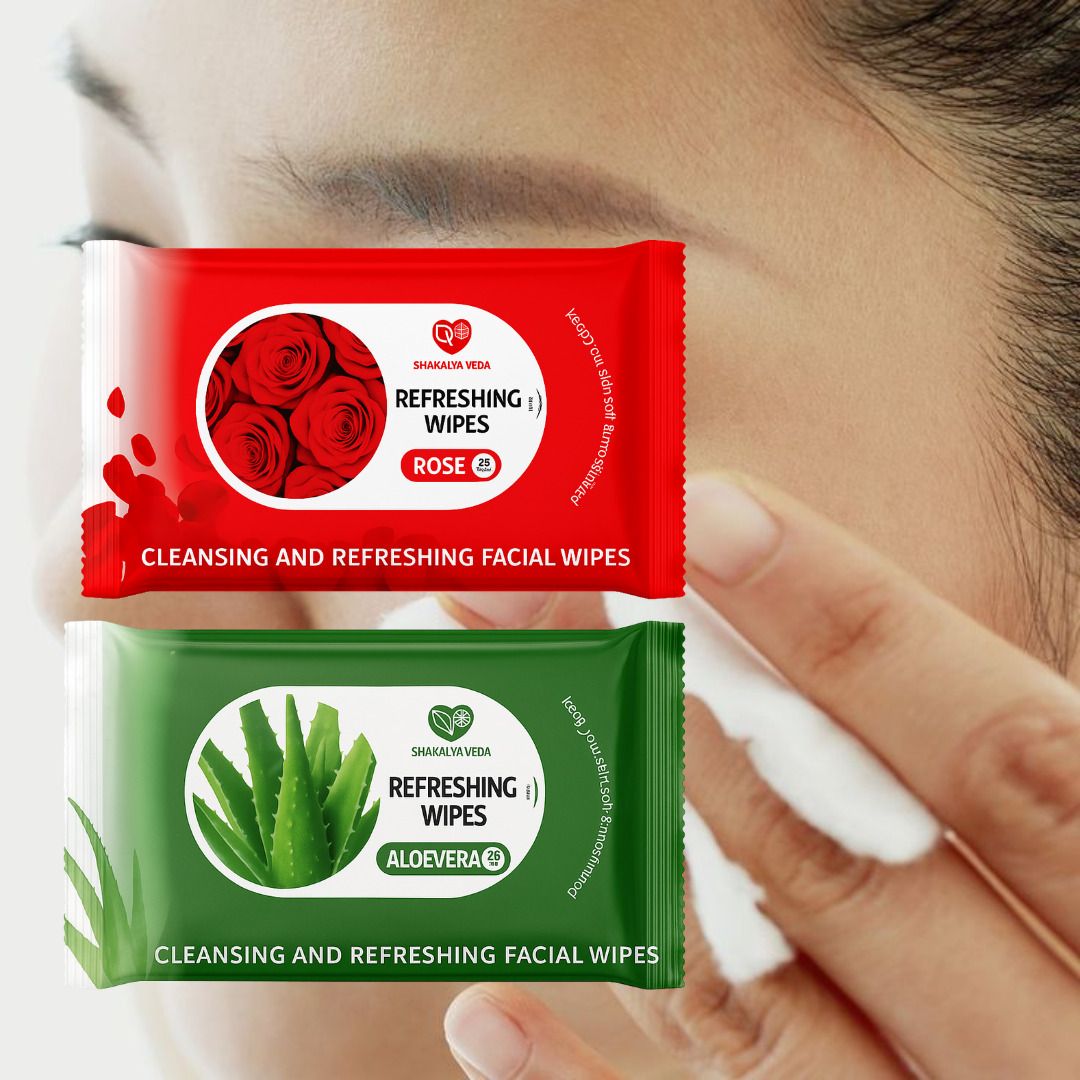 shakalyaveda Facial Cleansing Wipes Pack of 2 | Removes Dirt & Oil-picture-33