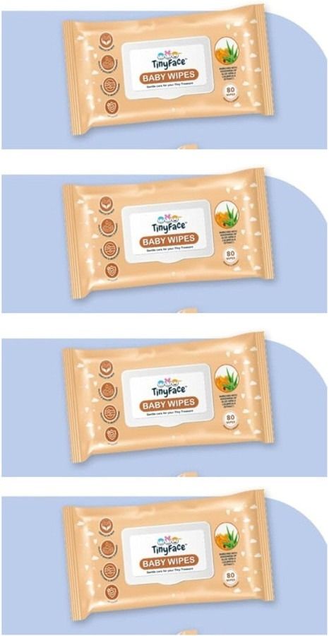 tinyface TinyCare Baby Wipes 80 Pulls with Aloe Vera Gentle Skin Cleansing Wet Wipes-picture-31