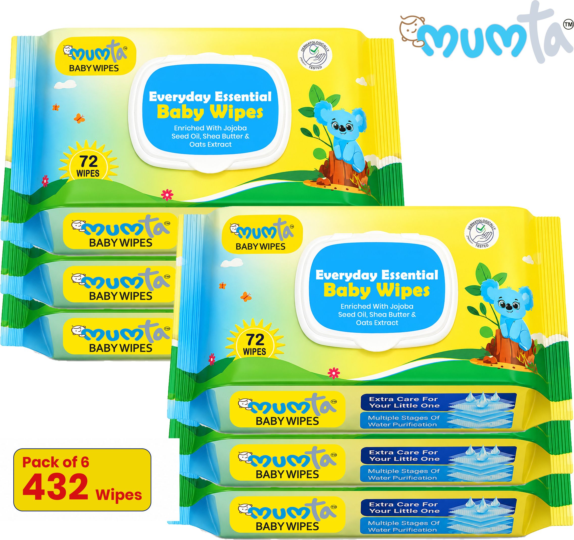 mumta Baby Wipes | Moisturizing Baby Wet Wipes for Baby with Aloe Vera - Pack of 6-picture-15