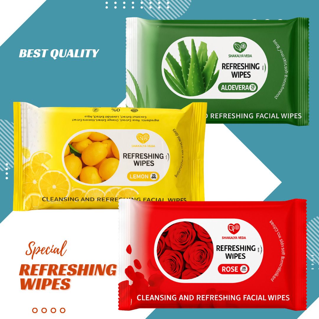 shakalyaveda Rose Aloe Vera Lemon Face Wipes | Gentle Cleansing & Makeup Removal-picture-37