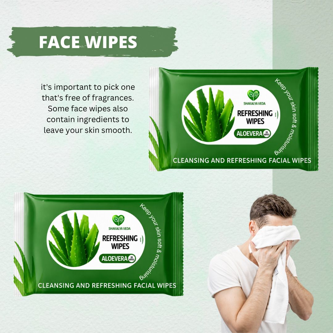 shakalyaveda Aloe Vera Wet Wipes for Face | Facial Cleansing & Refreshing Wipes | Pack of 2-picture-41