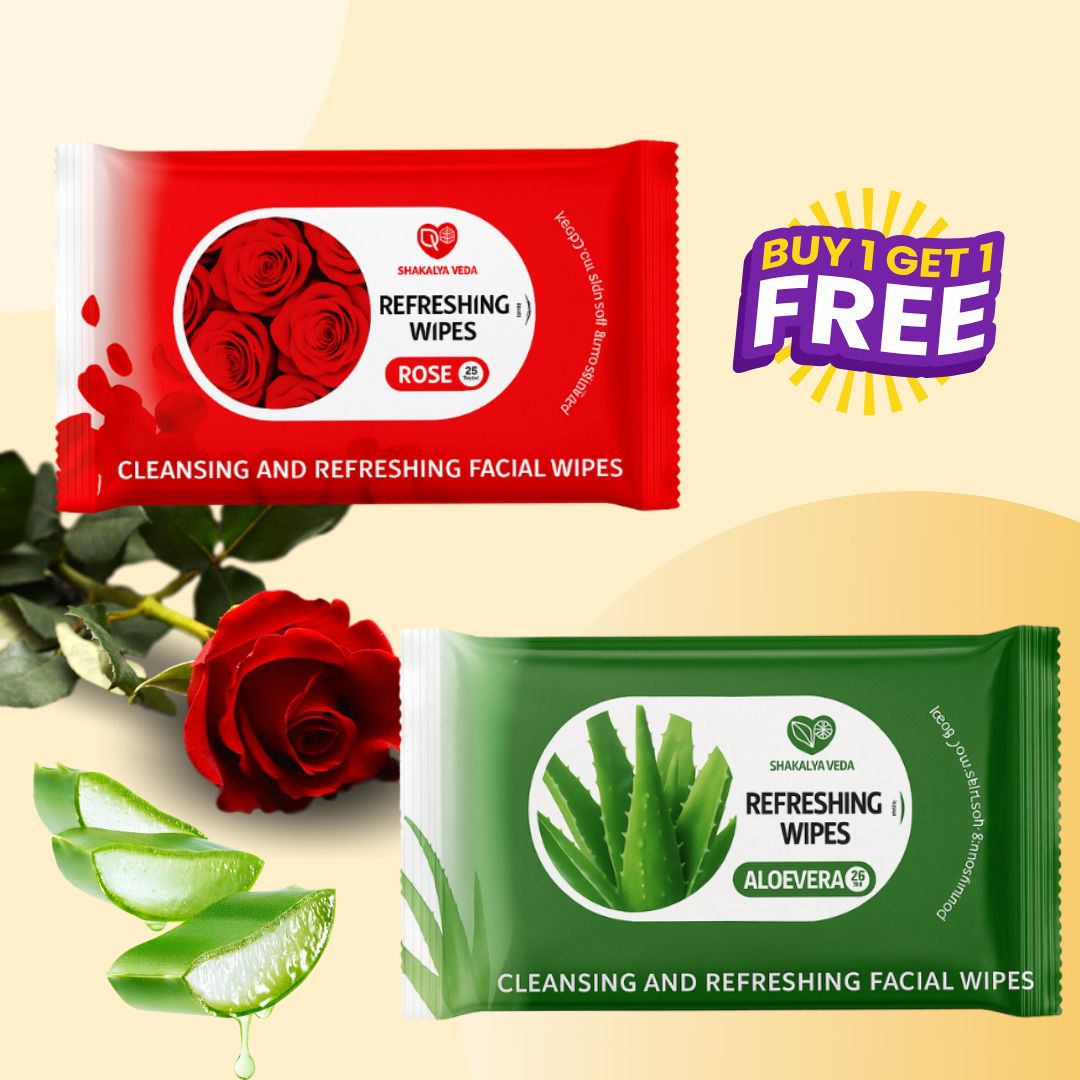 shakalyaveda Face Wipes Combo Pack Rose Aloe Vera-picture-42