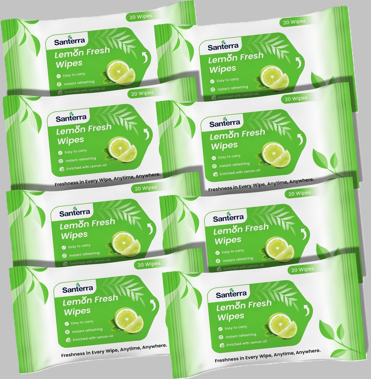 santerra Skin Cleaning Wet Wipes with Lemon & Mint Refreshing Facial Wipes Pack of 8-picture-28