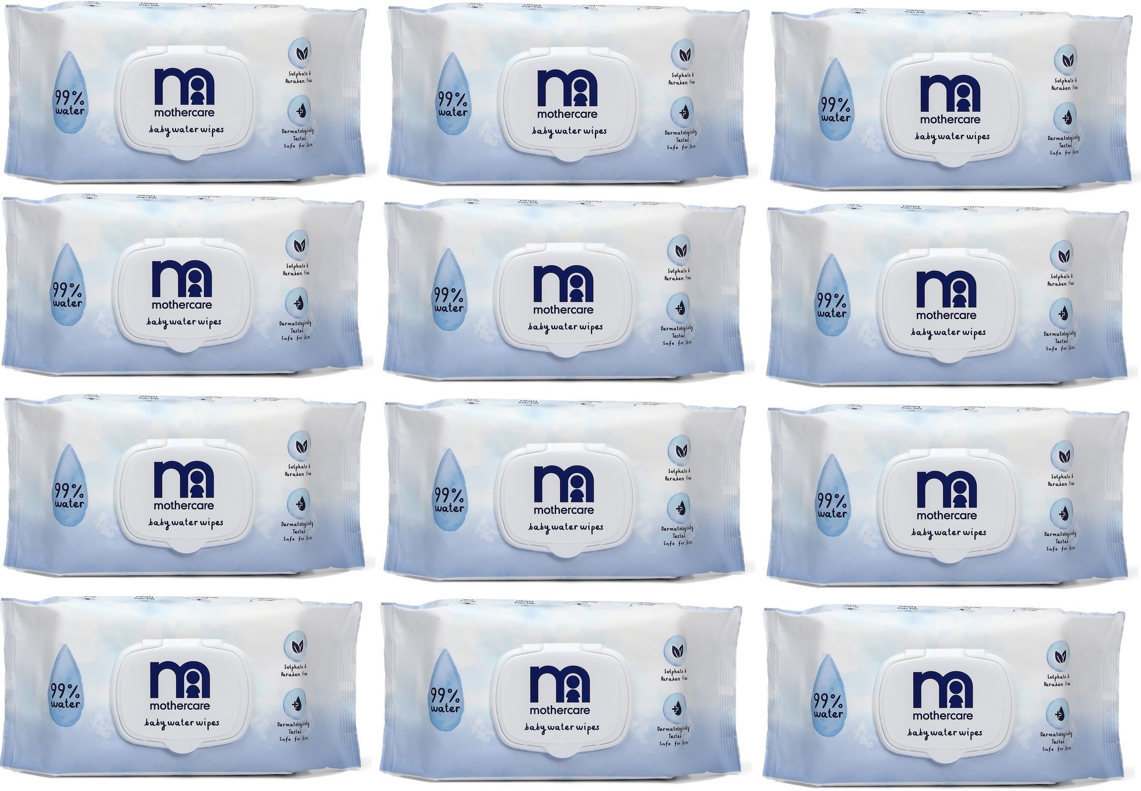 mothercare 99% Pure Water Baby Wipes with Lid – Fragrance & Free Tested Wet Wipes 80s-picture-22