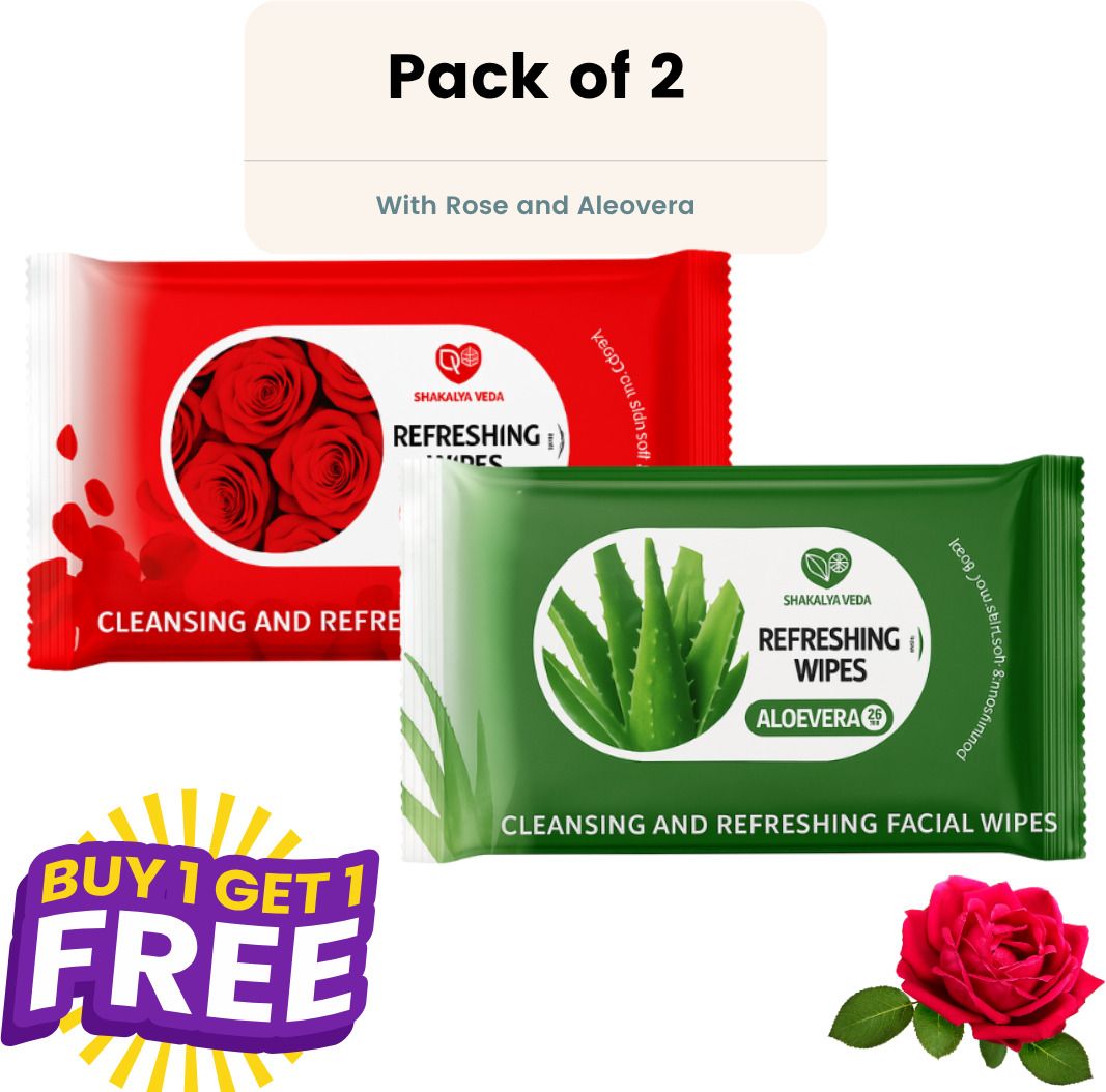 Skin Refresh Face Wipes Rose Aloe Vera Wet Tissue-image-11