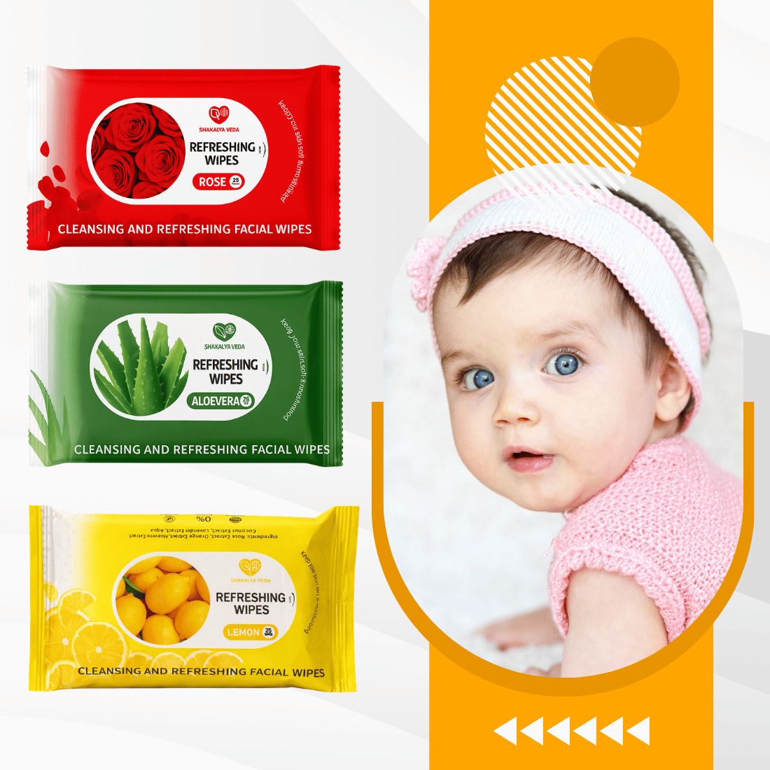 Face Refresh Tissue Wipes | Rose Aloe Vera Lemon | Value Pack-image-12
