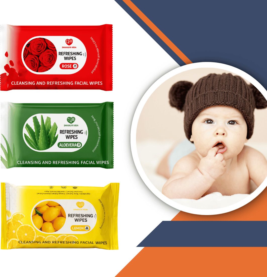 shakalyaveda Rose Aloe Lemon Facial Wipes | Soft Skin Cleansing | Pack of 3-picture-24