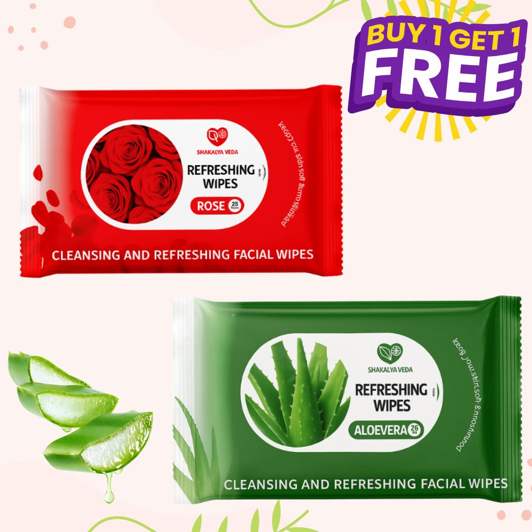 shakalyaveda Refreshing Facial Wipes Alcohol Free Pack of 2-picture-26