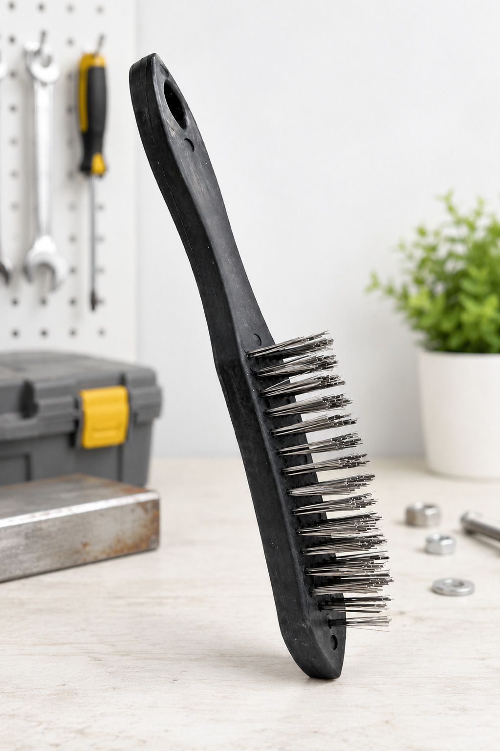 Stainless Steel Wire Scratch Brush|Rust,Welding Slag,Paint&Grill-10 INCH Handle Scratch Brush-image-42
