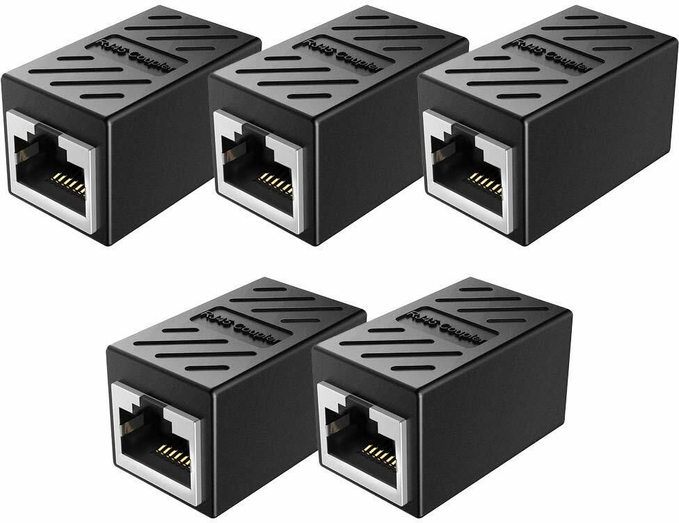 TAAPSEE 5Pcs RJ45 Jointer Coupler for Cat7/Cat6/Cat5e/cat5 Ethernet Extender Connector Lan Adapter-picture-11