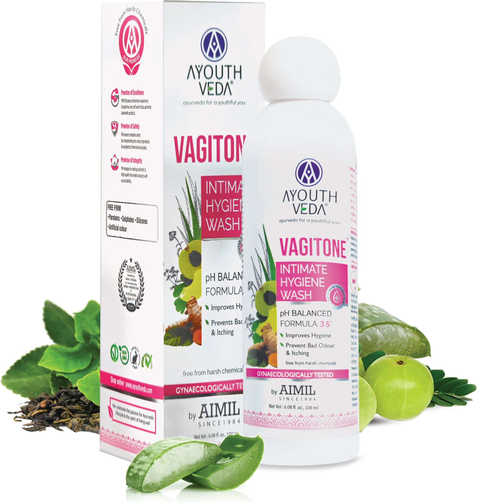ayouthveda Vagitone Intimate Hygiene Wash | Enriched With Aloe Vera, Amla & Green Tea Intimate Wash-picture-12