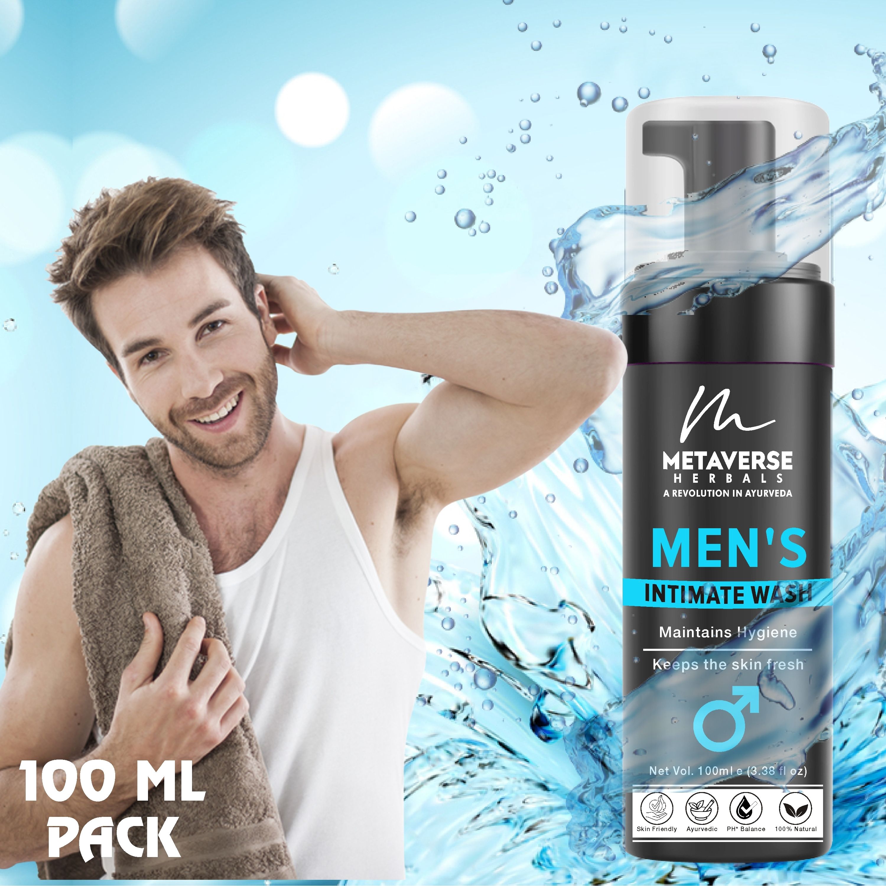 Men intimate wash providing lasting freshness and soothing relief Intimate Wash-image-1