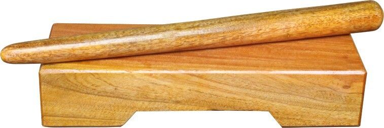 wooden dance stick bharatanatyam and thattu kazhi thatukali/thattu mannai (beige) mango wood wood block