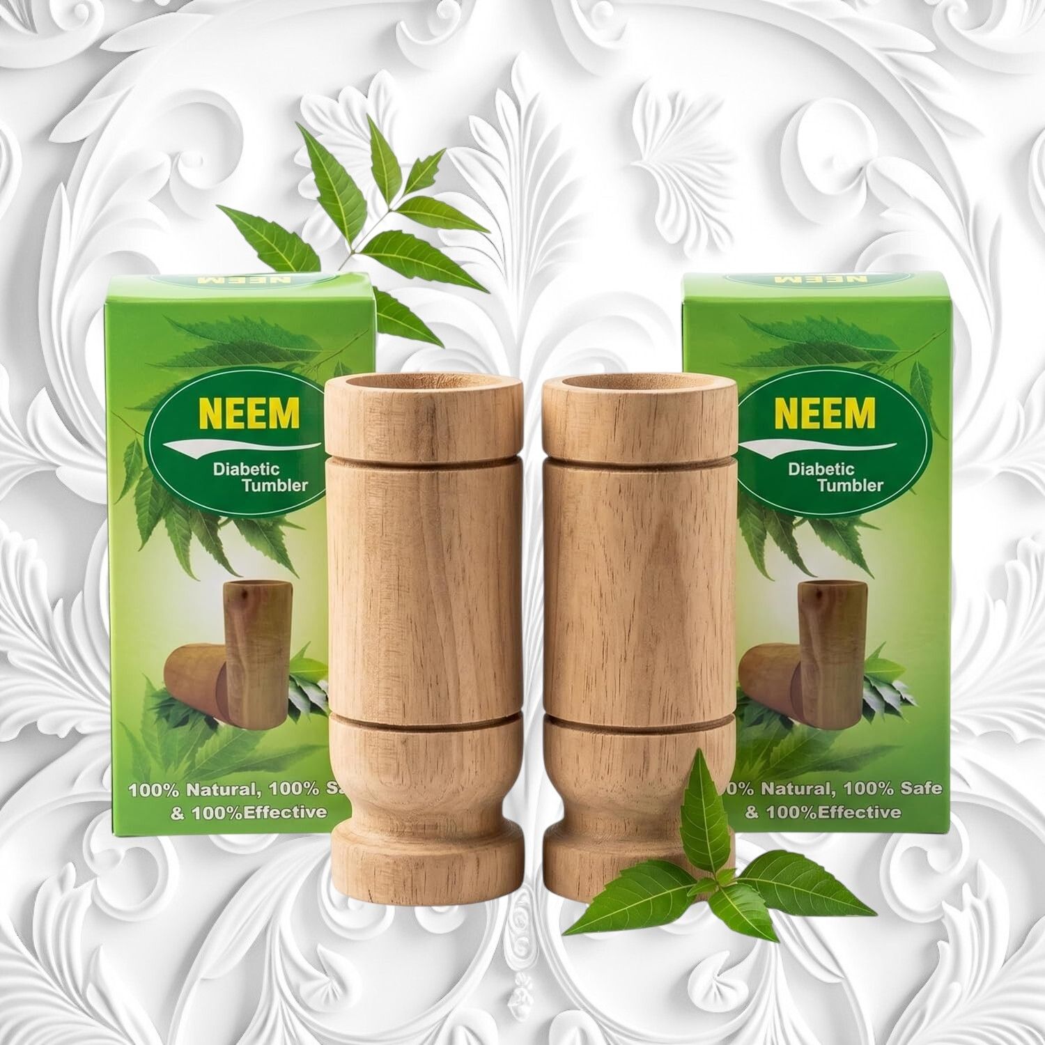 yavrixz Premium Neem Wooden Tumbler Natural Wood Water Drinking Glass 100 ml -LEMP425 Glass Water/Juice Glass-picture-14