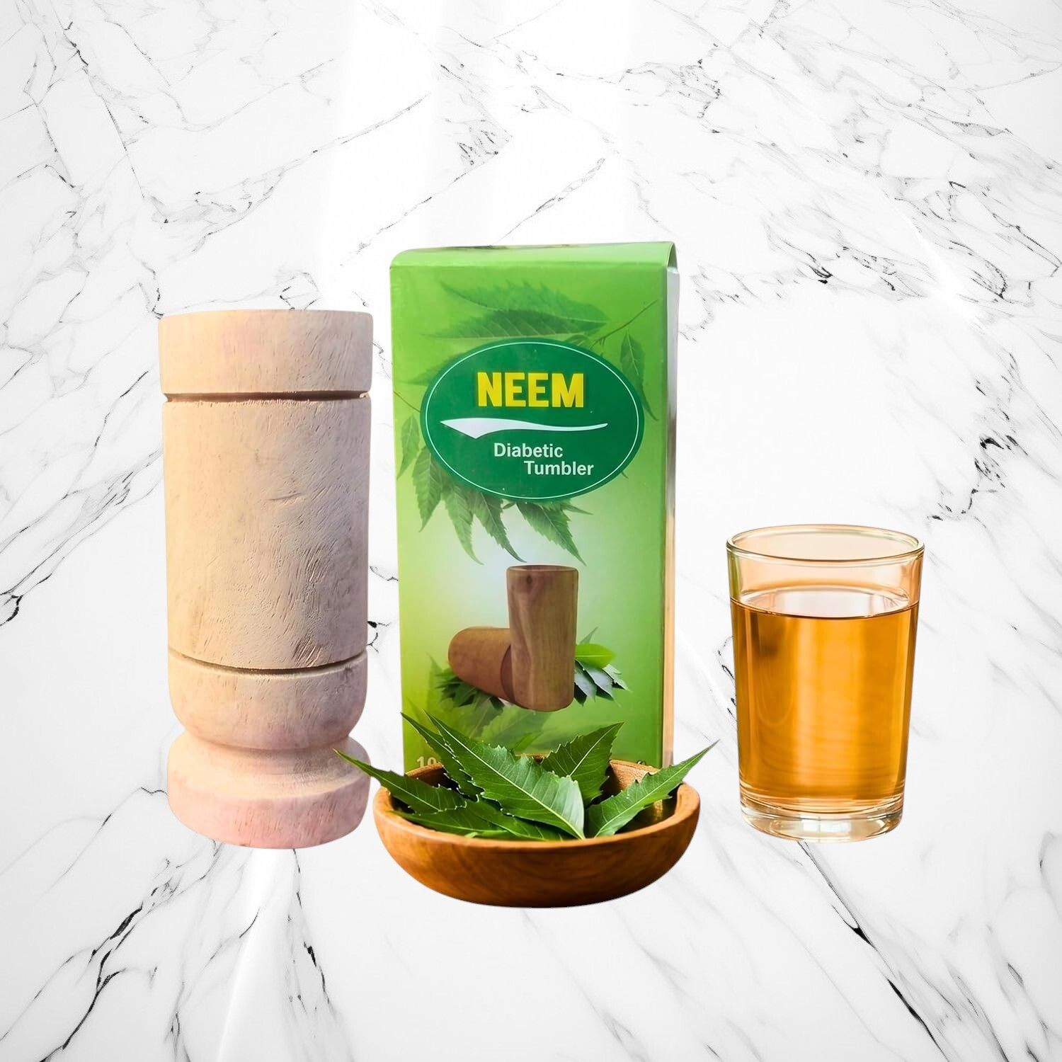 yavrixz Premium Neem Wooden Tumbler Natural Wood Water Drinking Glass 100 ml -LEMP237 Glass Water/Juice Glass-picture-2