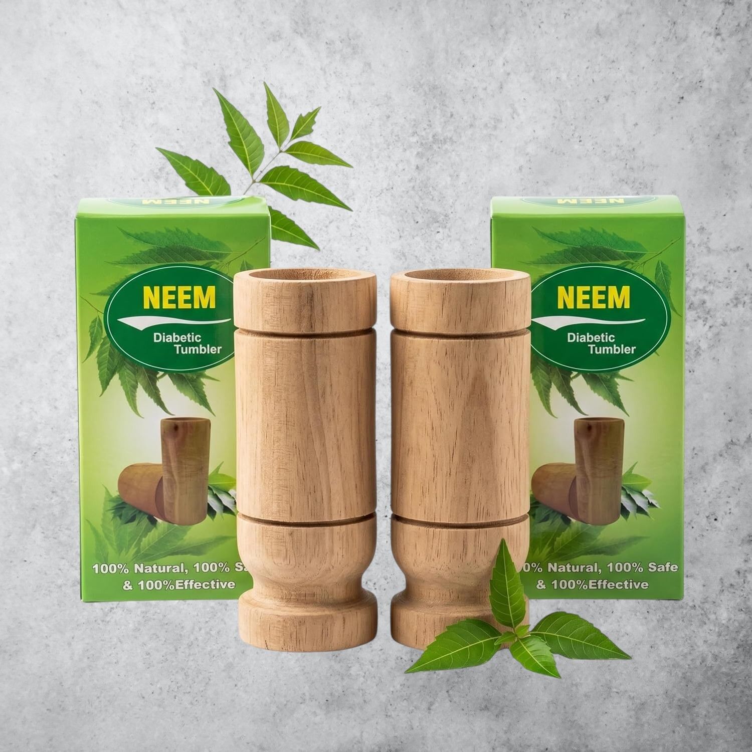 yavrixz Premium Neem Wooden Tumbler Natural Wood Water Drinking Glass 100 ml -LEMP114 Glass Water/Juice Glass-picture-3