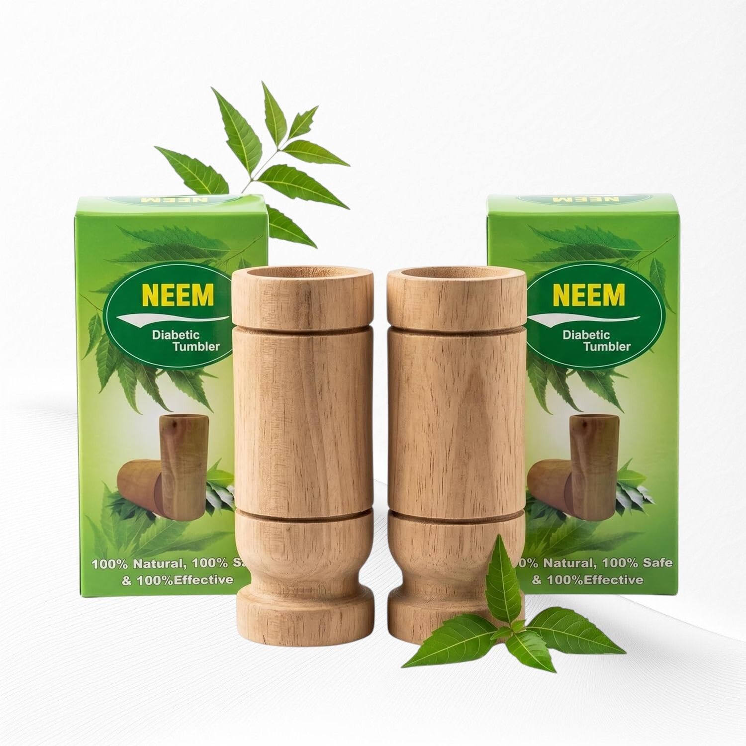 yavrixz Premium Neem Wooden Tumbler Natural Wood Water Drinking Glass 100 ml -LEMP162 Glass Water/Juice Glass-picture-11