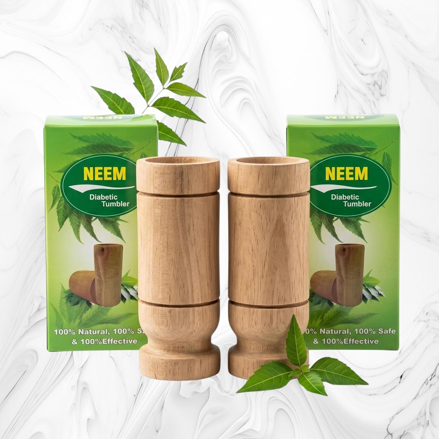 yavrixz Premium Neem Wooden Tumbler Natural Wood Water Drinking Glass 100 ml -LEMP108 Glass Water/Juice Glass-picture-5