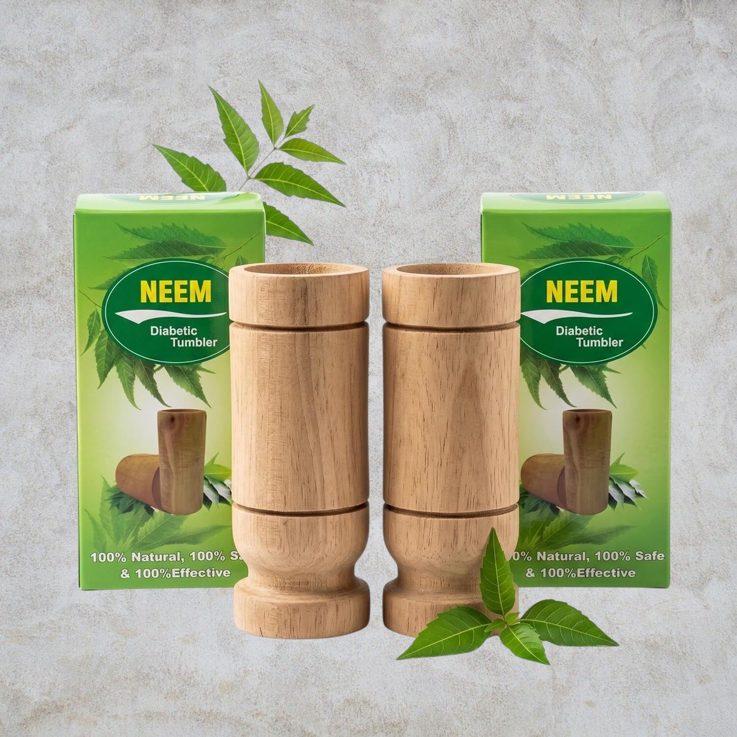 yavrixz Premium Neem Wooden Tumbler Natural Wood Water Drinking Glass 100 ml -LEMP302 Glass Water/Juice Glass-picture-4