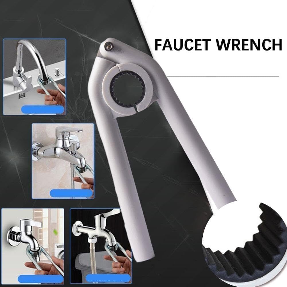 vpj AquaGrip Multipurpose Plastic Faucet Wrench for Sink Tap Basin Pipe Repair Tool AquaGrip Multipurpose Plastic Faucet Wrench for Sink Tap Basin Pipe Repair Tool Single Sided Open End Wrench-picture-0
