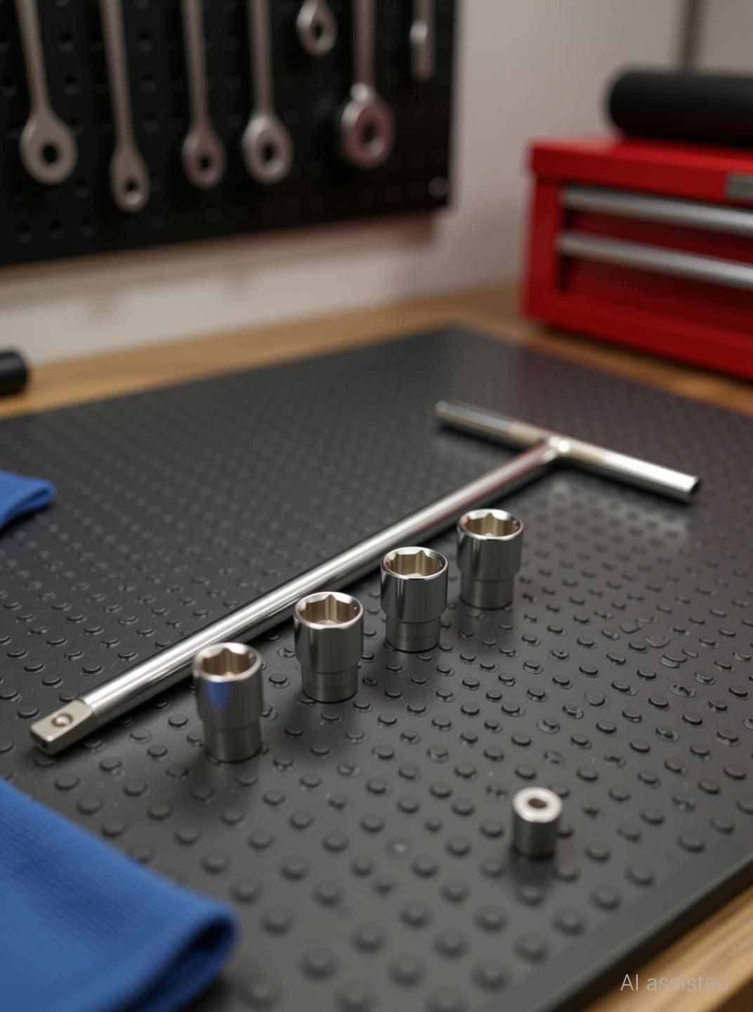 toolora THNL0/02 1/4" Drive T-Handle Socket Set with (8, 10, 11, 12 mm) 4 Double Sided Socket Wrench-picture-20