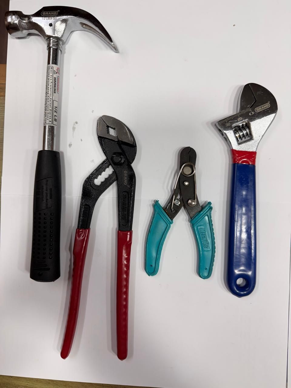 grand DIY Home Kit Set of 4Pcs Claw Hammer,C.P. 1/2Lb DIY Home Kit Set of 4Pcs Claw Hammer,C.P. 1/2Lb Single Sided Pipe Wrench-picture-34