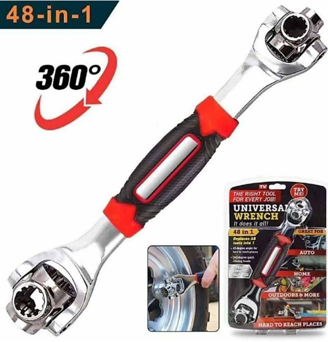 48-in-1 Tiger Wrench Tool 360° Swivel Head Universal Socket Multi Wrench Repair 48-in-1 Tiger Wrench Tool 360° Swivel Head Universal Socket Multi Wrench Repair Double Sided Combination Wrench-image-1