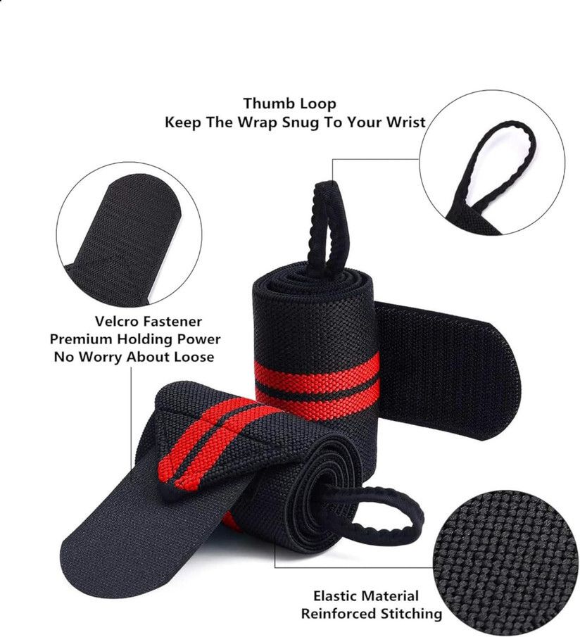 Wrist Wrap Gym Accessories for Men Hand Grip & Wrist Support Gym26 Men Wrist Band