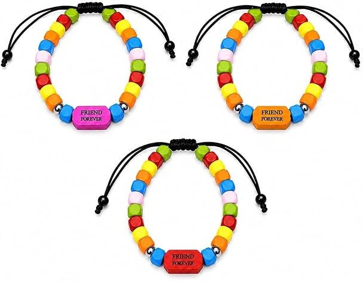 aurie Round Square Beaded Bracelet Friendship Day Bracelets for Kids, Boys & Girls Boys & Girls Wrist Band-picture-32